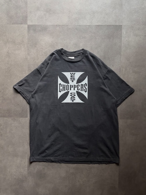 West Coast Choppers Tシャツ ビッグクロス ロゴプリント ブラック 半袖