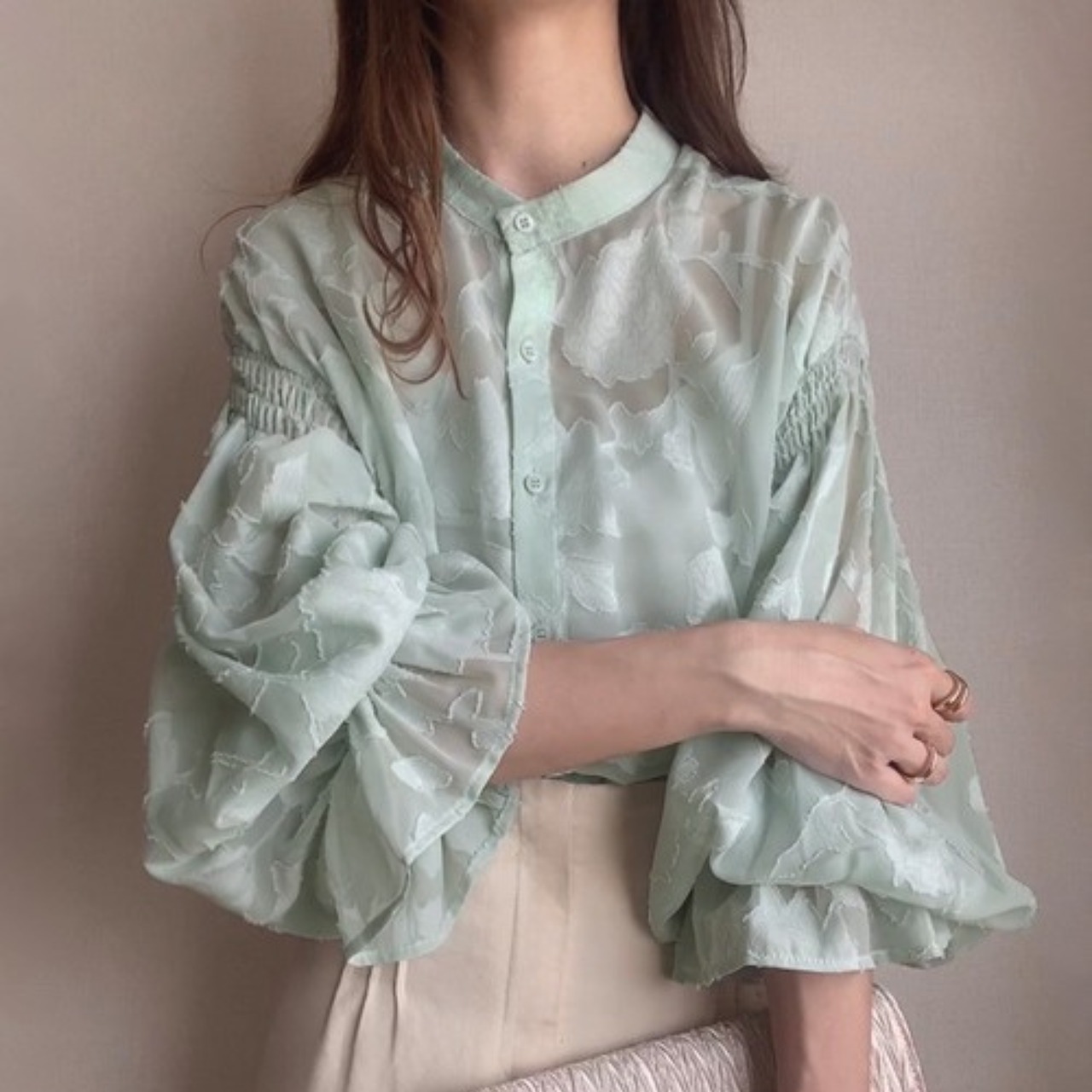 シャドウローズ　シースルーブラウス　M24378