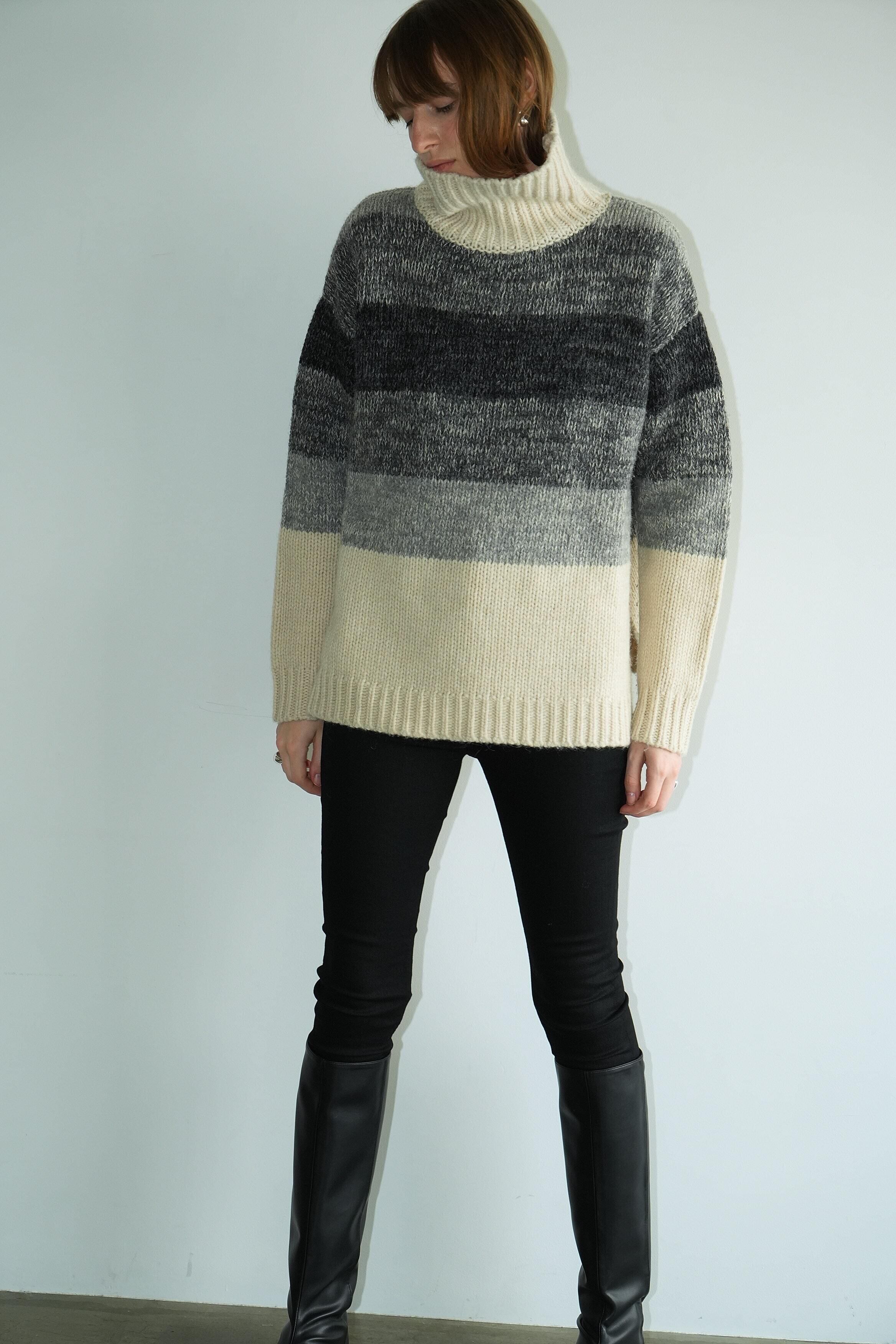 CLANE クラネ / GRADATION BORDER WIDE KNIT TOPS | TRENTオンライン 