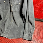 90s Carhartt ダックシャツ 長袖シャツ ワークシャツ フェードブラック カーハート