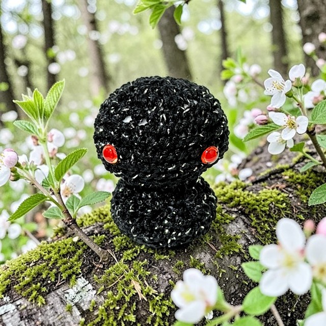 *あみつくも＊スターシードの子-黒ラメ-*