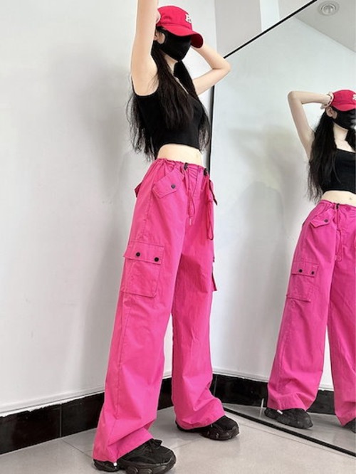ワイドパンツ レディース夏 着痩せドレープ感 ロングパンツ レディース服 デザイン感 ハイウェストゆったり 長ズボン ロングズボンモップパンツ ワイドパンツ綿