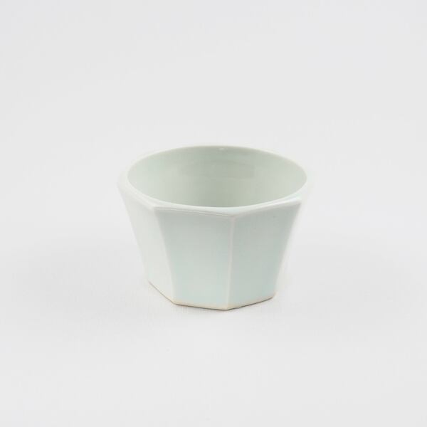 石飛勲 白磁面取り鉢 小