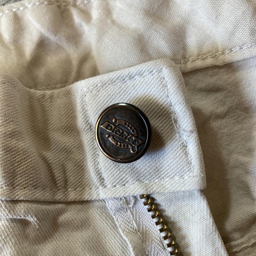 00s- Dickies ペインターパンツ ホワイト トリプルステッチ 無地 エルサルバドル製 34/32 pants 詳細写真10