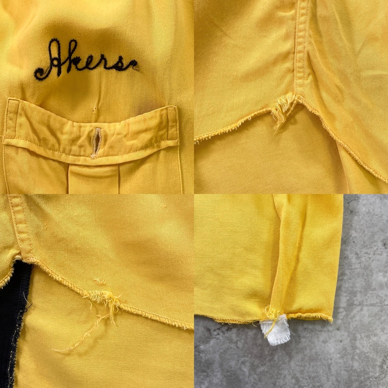 50~60年代 Service Bowling Shirt 開襟 ボウリングシャツ メンズL相当