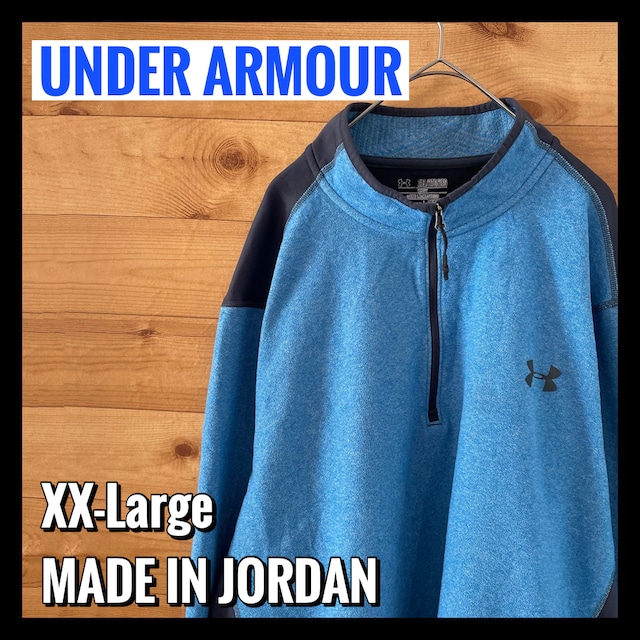 【UNDERARMOUR】ハーフジップ フリース ワンポイントロゴ ビッグシルエット XXL  アメリカ古着