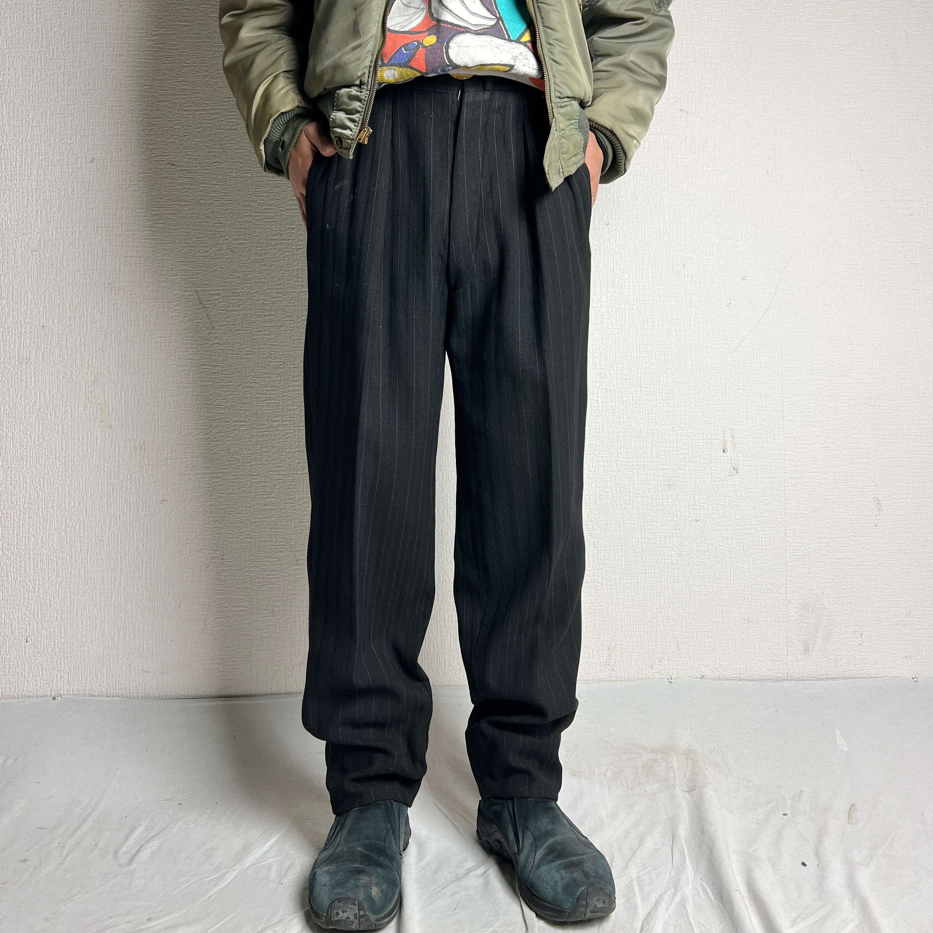 50's~ EURO Vintage Stripe Slacks Side Adjuster 50年代~ ユーロ