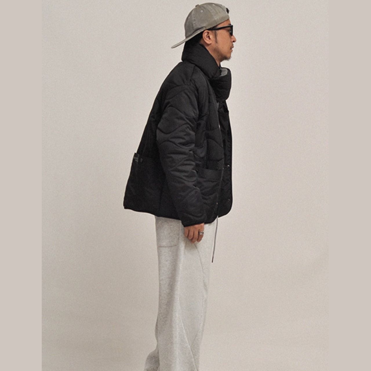 キルティングワッフル ノーカラージャケット K5542 - 9