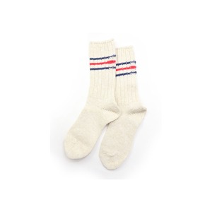 SMALL STONE SOCKS スモールストーン ソックス ライン入りリブソックス 日本製 靴下 レディース so1152 ネイビーライン(01)