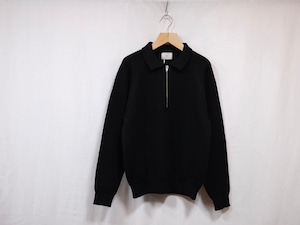 EVCON” WOOL LOW GAGE HALF ZIP BLACK”