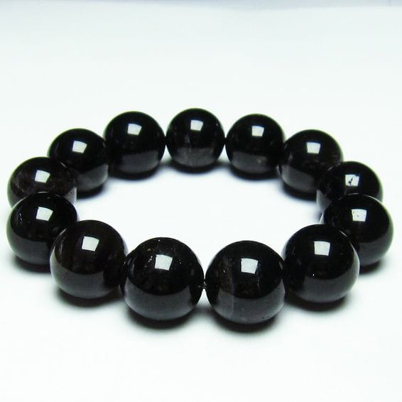 モリオン 黒水晶 ブレスレット 17mm 一点物 メール便送料無料 [M便 1/10] 111-21145