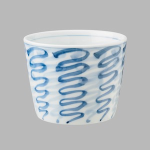 染付縦波文(小)