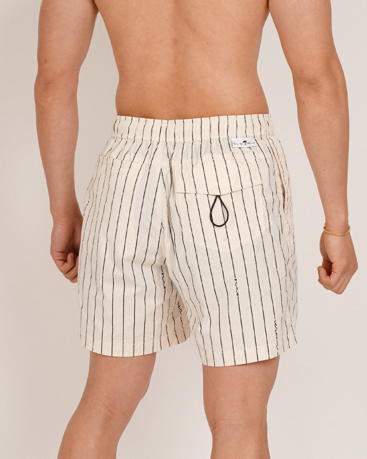 【SUNS】PIN STRIPE LOGO BOARD SHORTS［RSW104］
