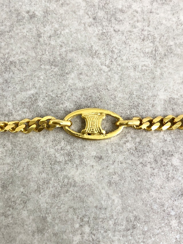 CELINE セリーヌ ブレスレット ゴールド ブラゾン vintage ヴィンテージ オールド 4w8ads