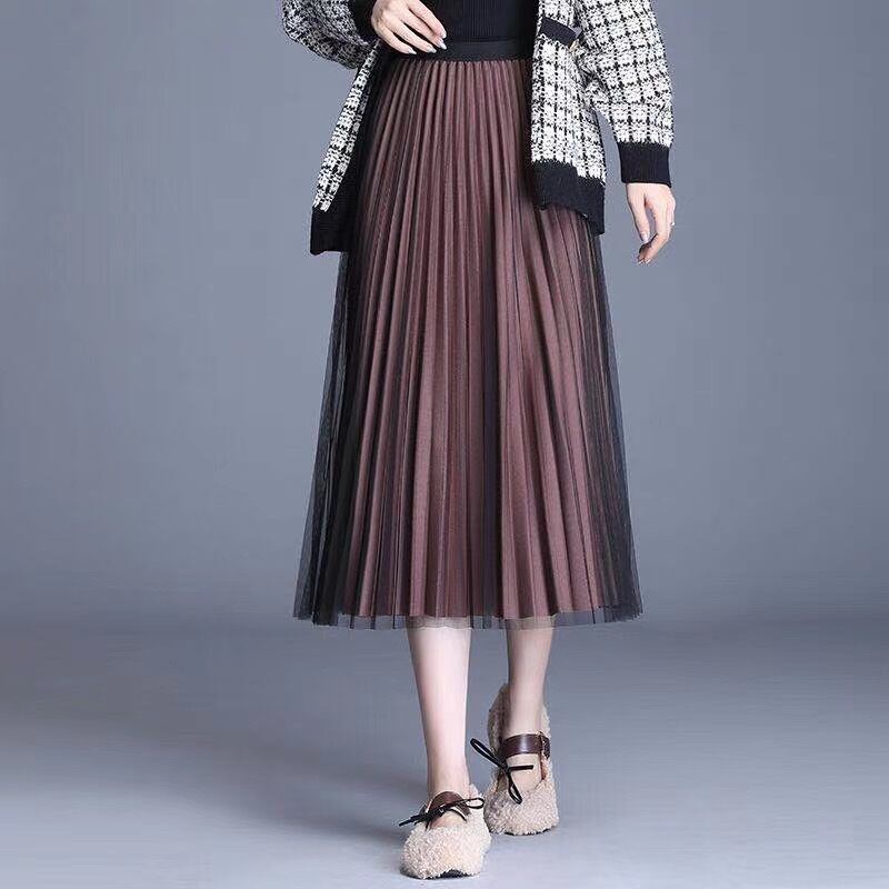 プリーツチュールスカート