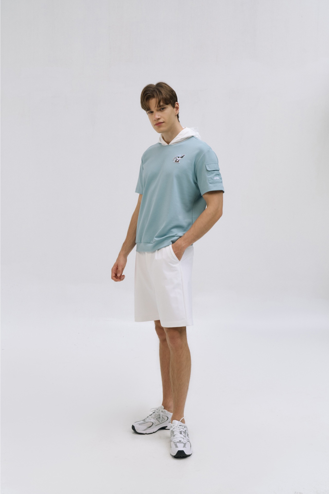 GOXO ゴーエックスオー スワッグボール スパン ハーフパンツ ホワイト