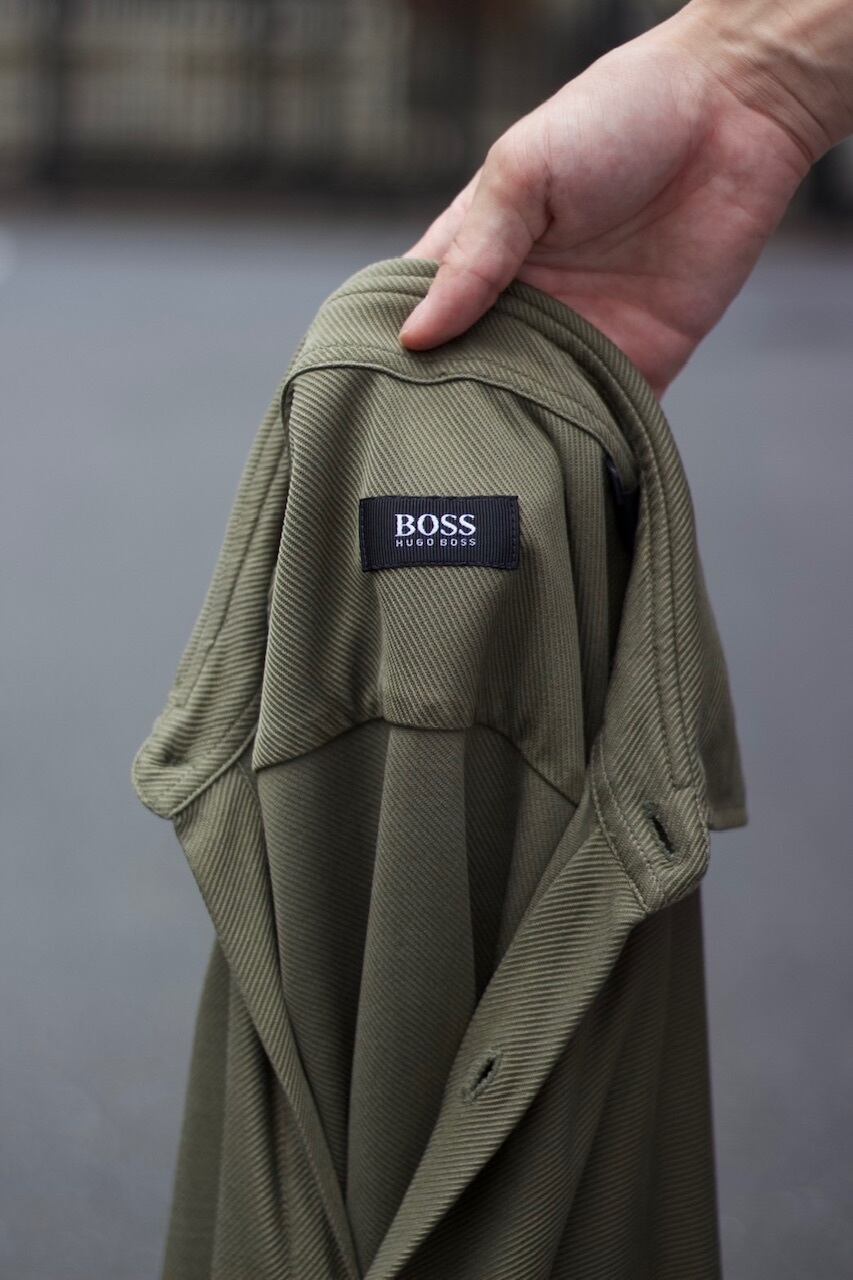 HUGO BOSS Silk Bias Pattern L/S Shirt【OT-22368】 | cv