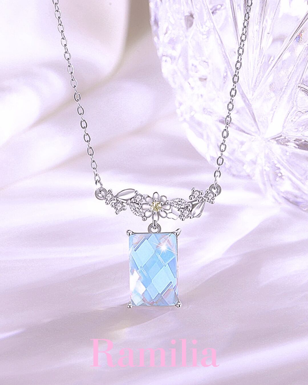 デイジースクエアグラスネックレス R2406091