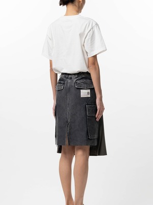 【26SS】Maison MIHARA YASUHIRO ミハラヤスヒロ / Front Back Combined Pleats Skirt / プリーツスカート