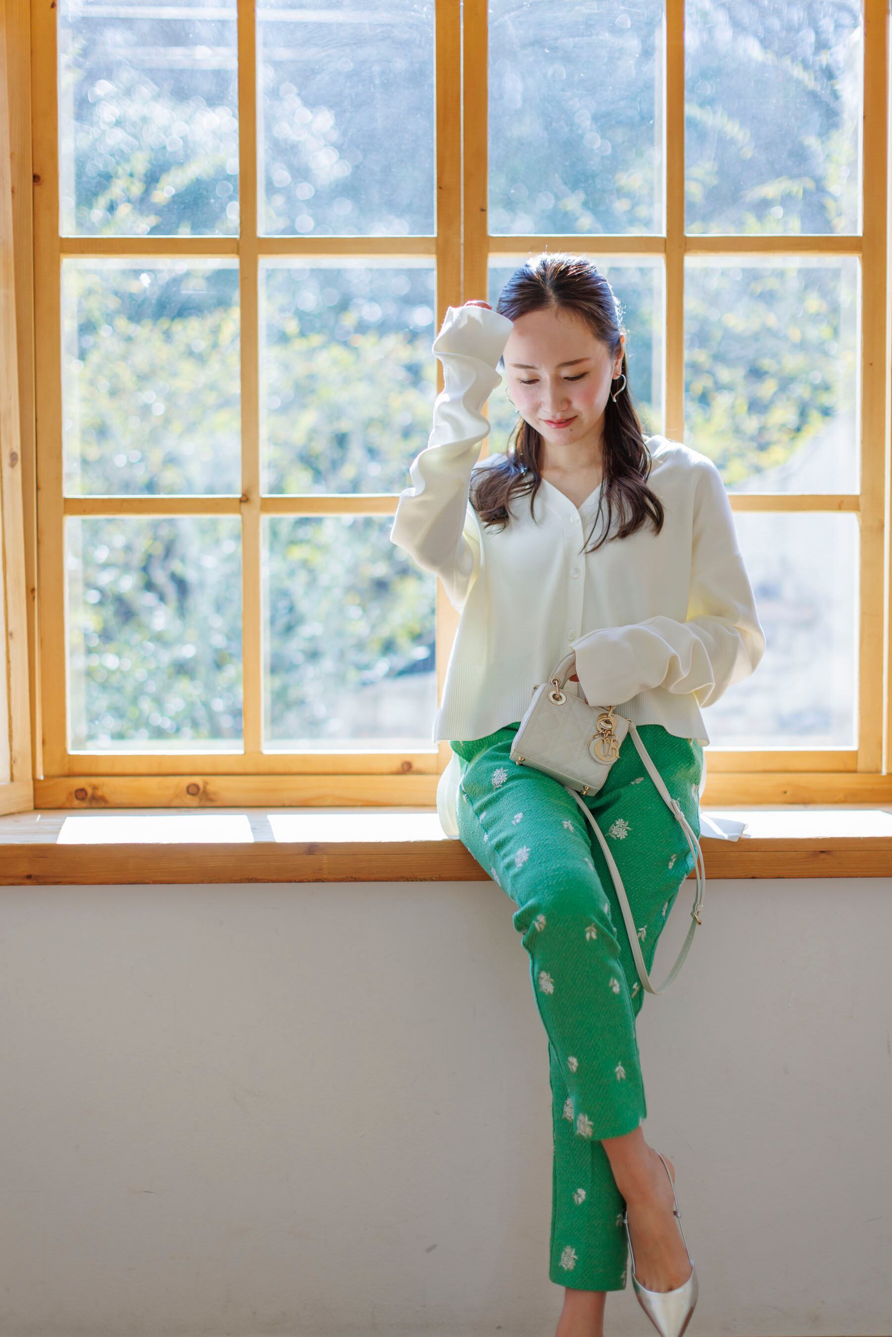 3/15(fri)21:00ーOriginal embroidery tweed pants | Bluelea 