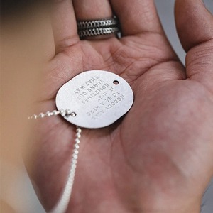Vintage Letter Tag Metal Necklace / ヴィンテージ レター タグ メタル ネックレス