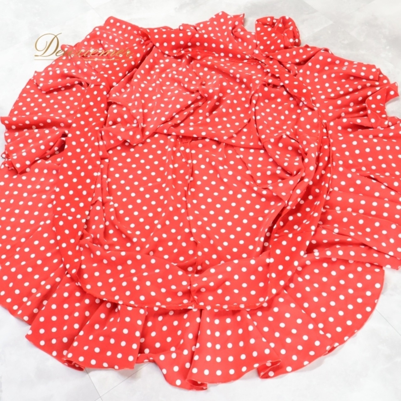 フラメンコ 衣装 ファルダ スカート 赤 水玉 白 ホワイト ボランテ フリル レッスン レトロ レッド系 ホワイト系 フレア スカート ダンス 衣装 レトロスタイル パーティ ファッション レディース フリル付き おしゃれ かわいい