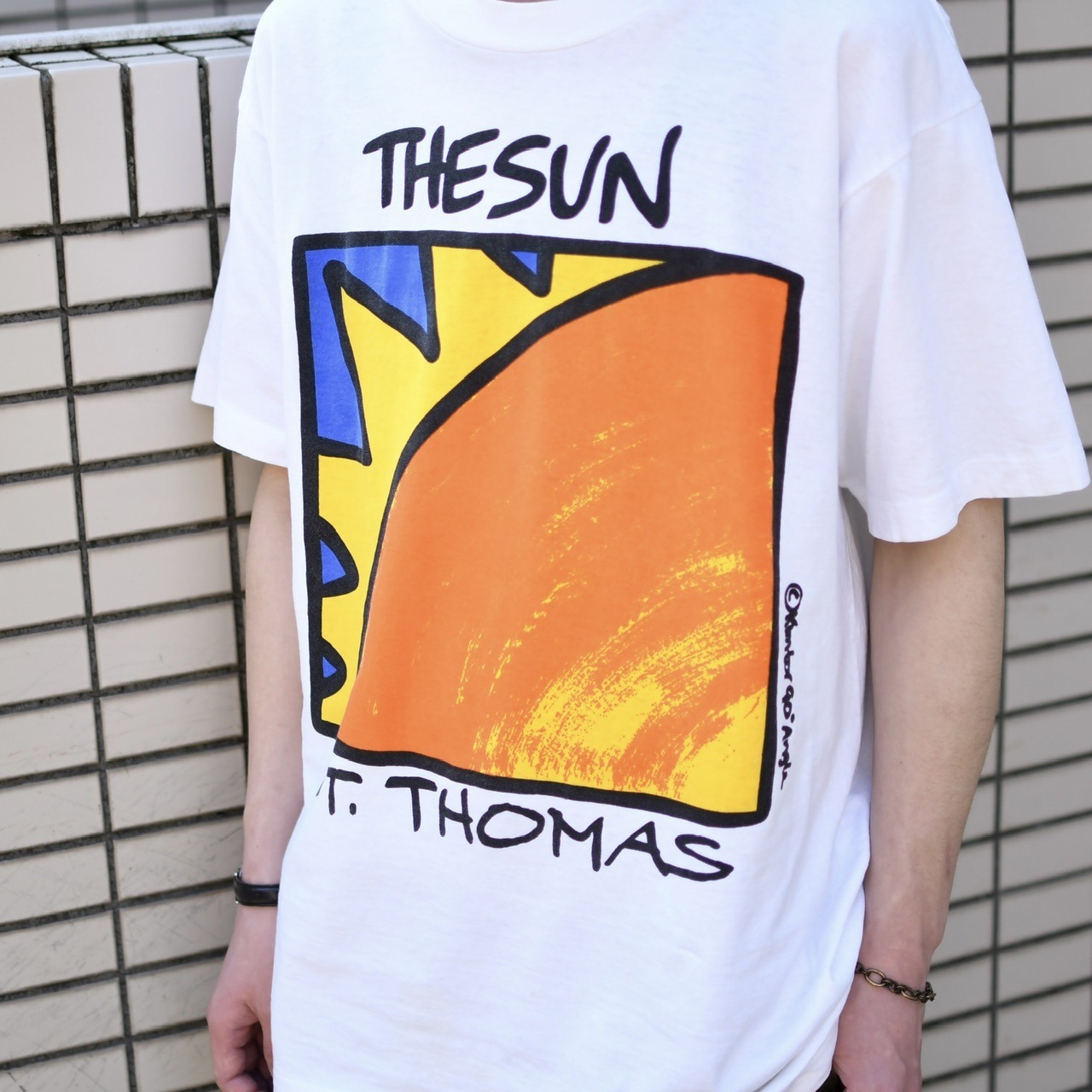 90's THE SUN ST THOMAS souvenir print tee