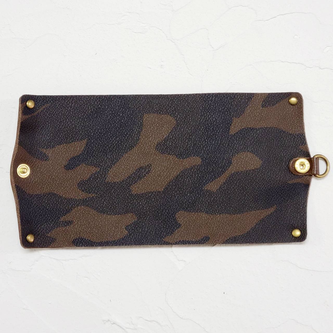 レザーマスクカバーMEN小(チョコ)【HASAMU】迷彩PVC仕様 dragonfactory