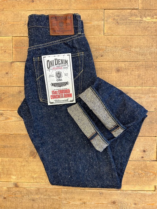 ONI DENIM(鬼デニム)15oz Crushed Concrete Denim- 246ニートストレート - ONI-246CCD-kabuki