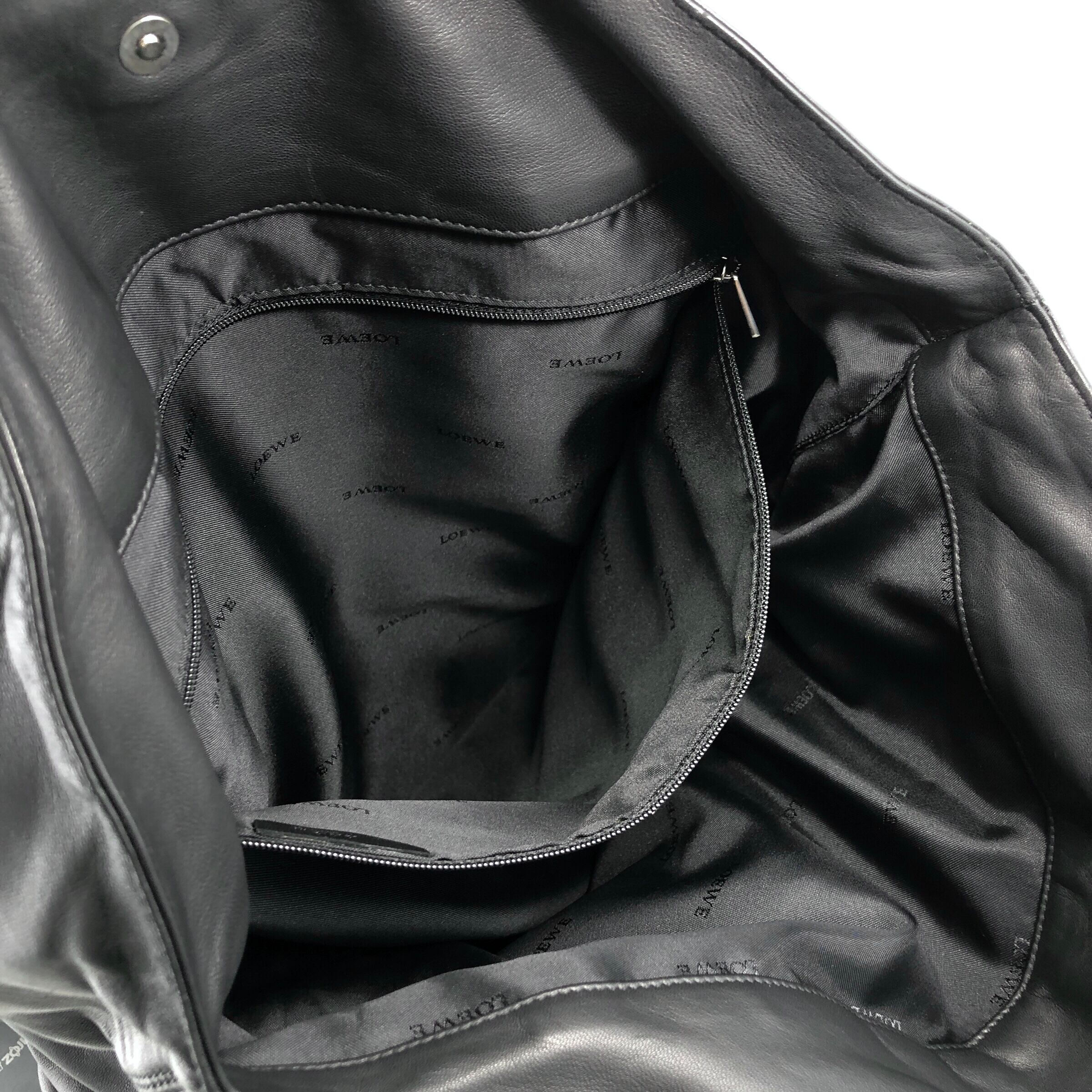 LOEWE ロエベ ハンドバッグ ブラック ロゴ ナッパレザー vintage