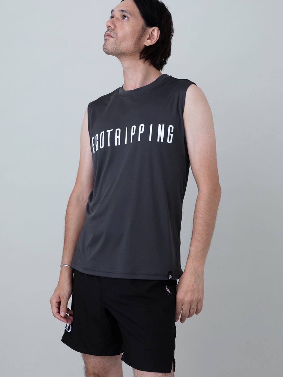 EGO TRIPPING (エゴトリッピング) SLEEVELESS トレーニングノースリーブ / CHARCOAL 666608-04