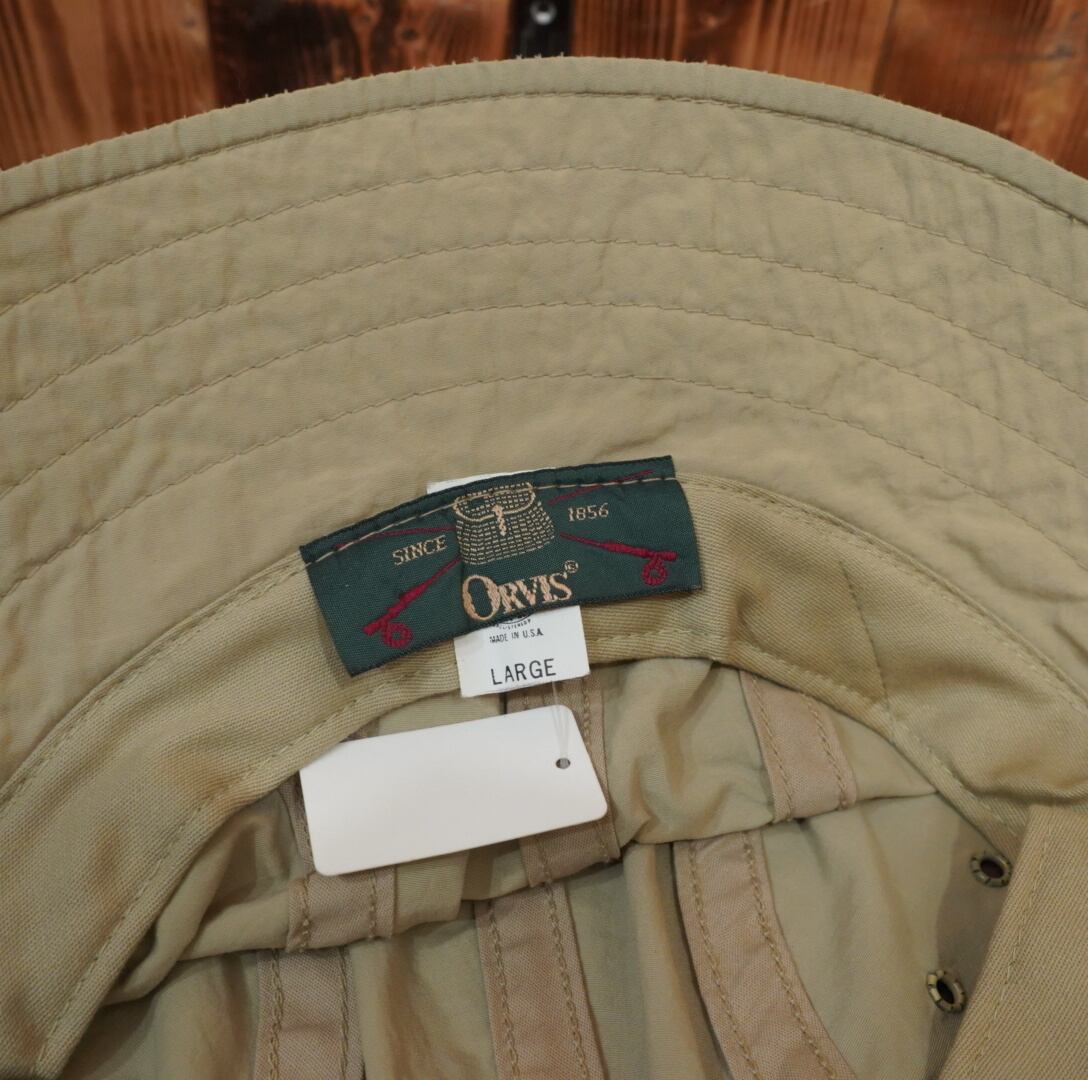 90's USA製 Orvis サンシェード ロングビル キャップ ベージュ 90´s USA製 Orvis サンシェード ロングビル キャップ ベージュ 【公式