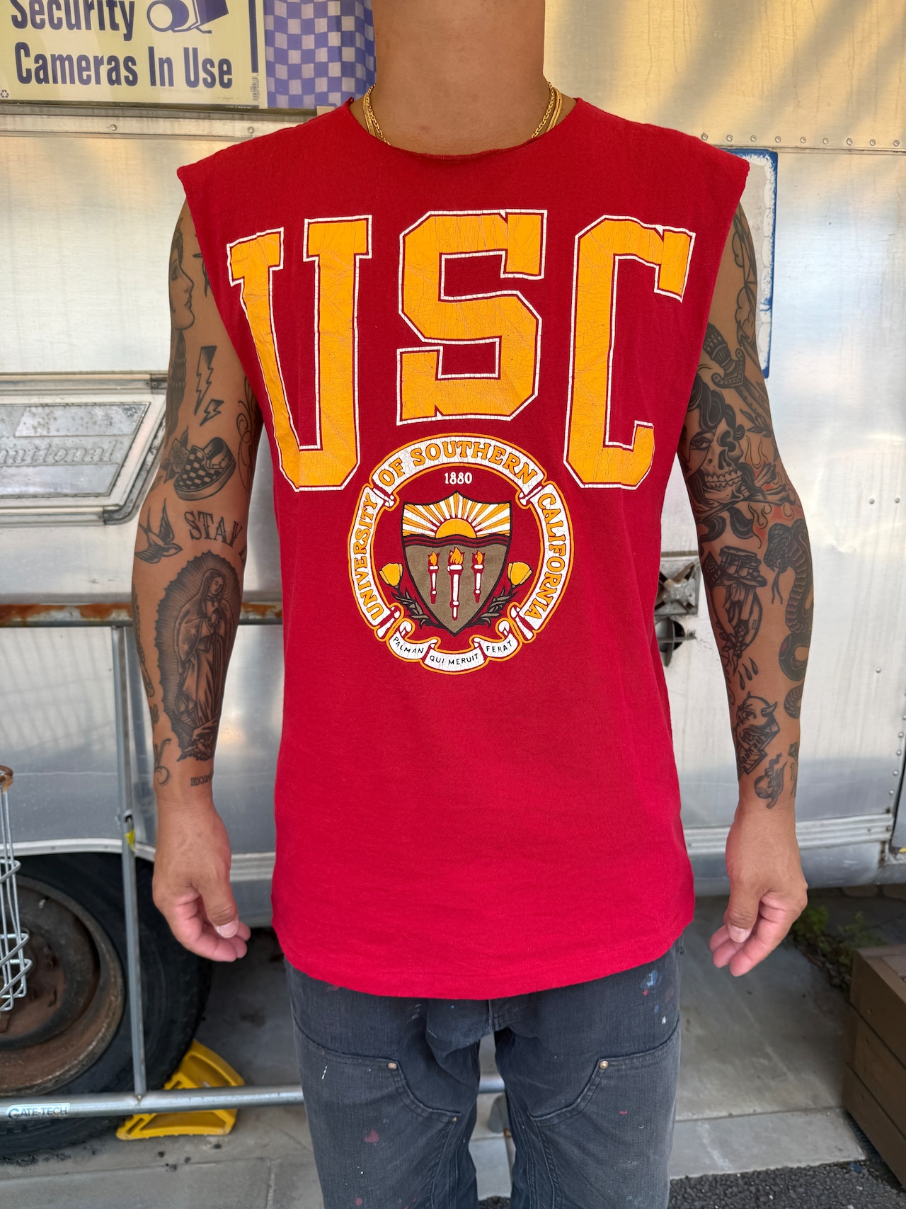 90s USC College Tee / GALT SAND made in usa・画像9