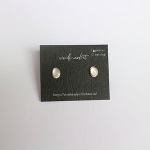 s925　マザーオブパールサークルシルバーピアス　