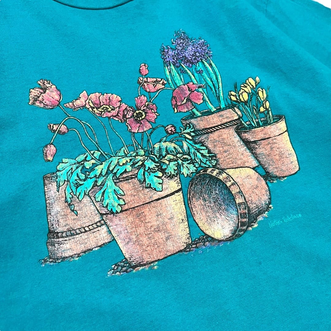 Vintage】1990's フラワープリントTシャツ MADE IN USA | 安心院商店