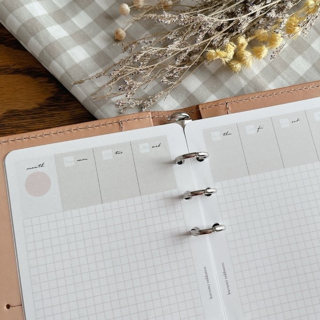 バイブルサイズ/方眼メモウィークリーリフィル