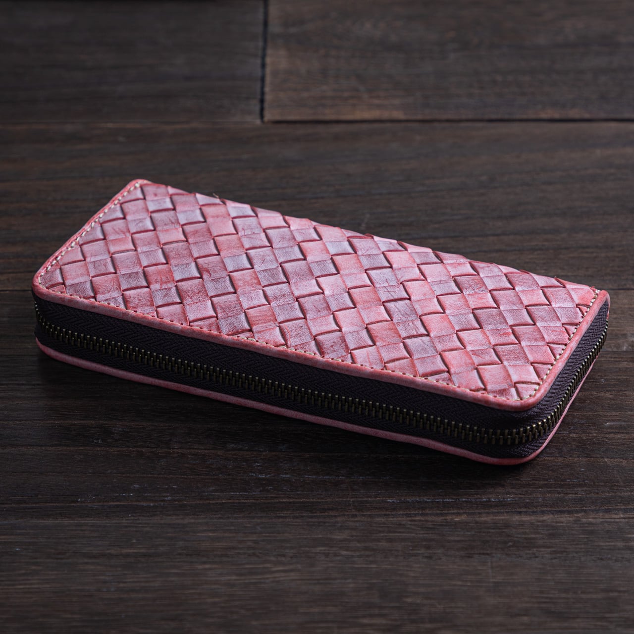 刻 -TOKI- 編み込みラウンド長財布｜THE CROWN（ザ・クラウン