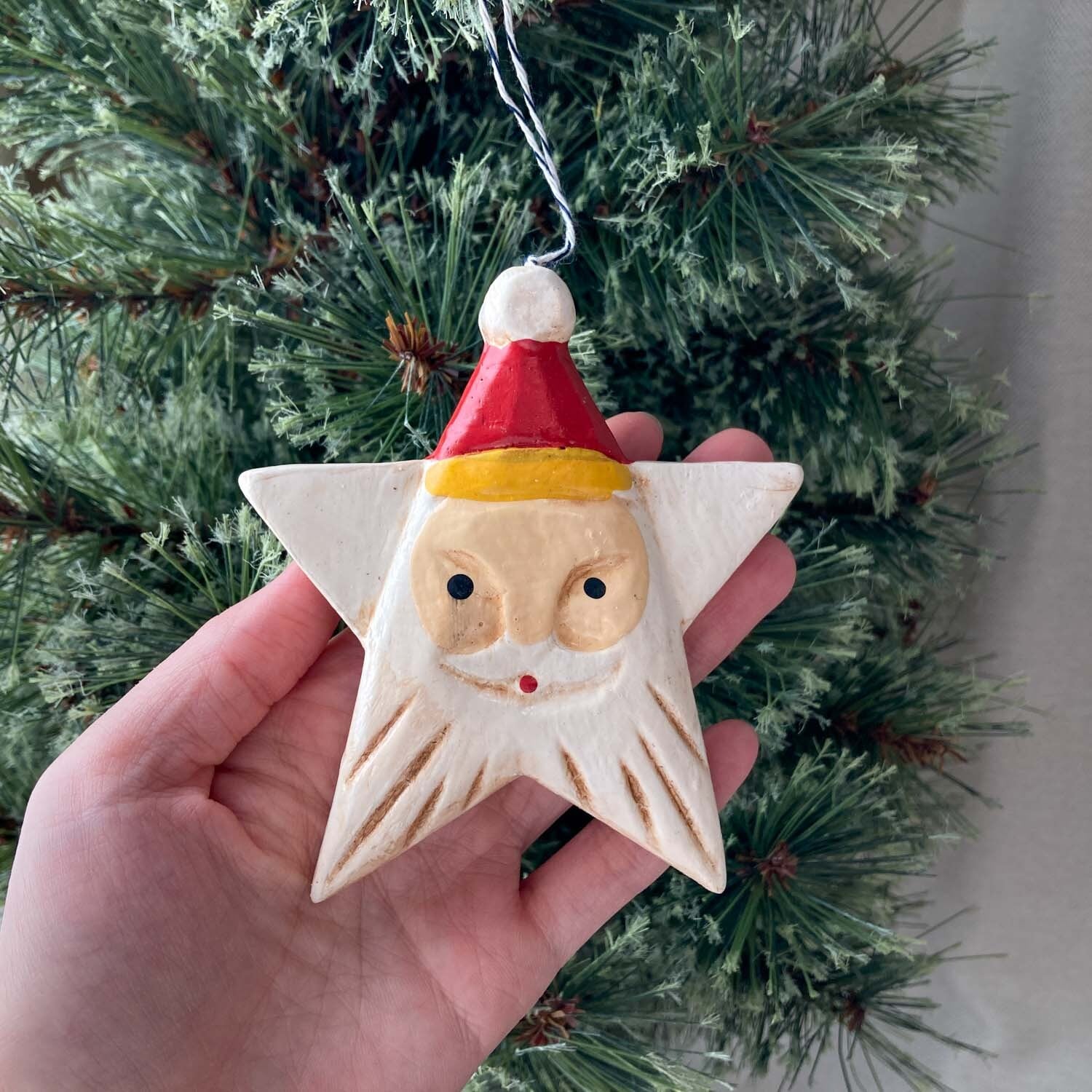 オーナメント星サンタM（10cm） | Dua-アクセサリーパーツショップ