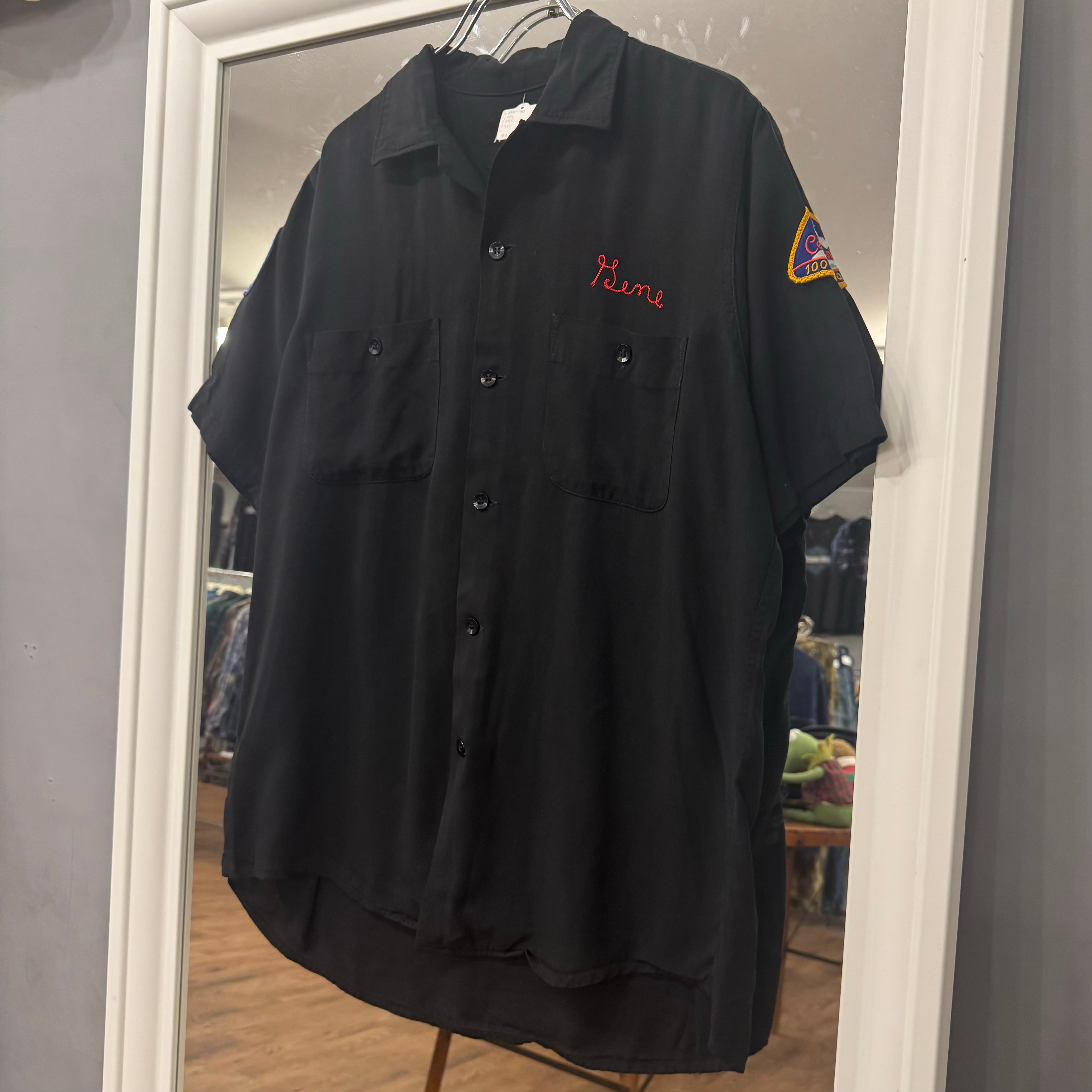 フロッキープリント】60's Hilton Rayon Bowling Shirt “フロッキー