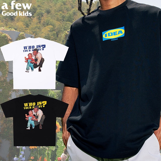 【 A FEW GOOD KIDS 】 AFGK 正規品 男女兼用 ユニセックス ビッグサイズ バックプリント Tシャツ AFGK BACK PRINT TEE IDEA
