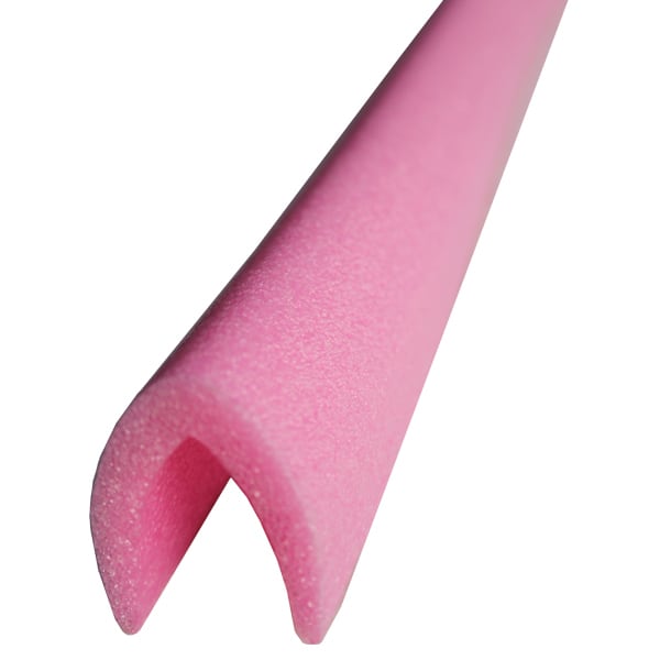 L型ショックレス50 ピンク テープ無 長さ1700mm サイズ50×50mm 100本セット 日大工業 養生カバー,養生材,足場用品,スポンジ,クッション,手すり,柱,開口枠,桃,ショックレスシリーズ