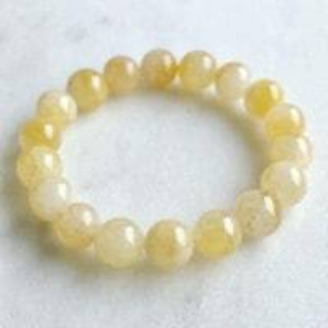 【鑑別書つき】【希少・超美石】ダンビュライト　10.5ｍｍ　ブレスレット　3348