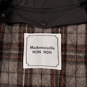 Mademoiselle NON NON マドモアゼルノンノン チェック ウール 中綿 ライナー付き ライト コート サイズ 38 M /レディース