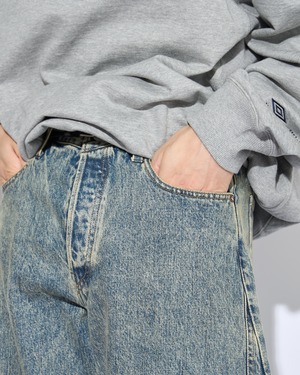 ssstein × UMBRO "DEFORMATION WIDE DENIM JEANS 〔INDIGO〕"