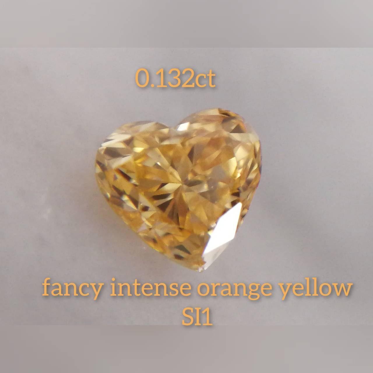 FANCY INTENSE YELLOW 0.131ct＆0.132ct/OV