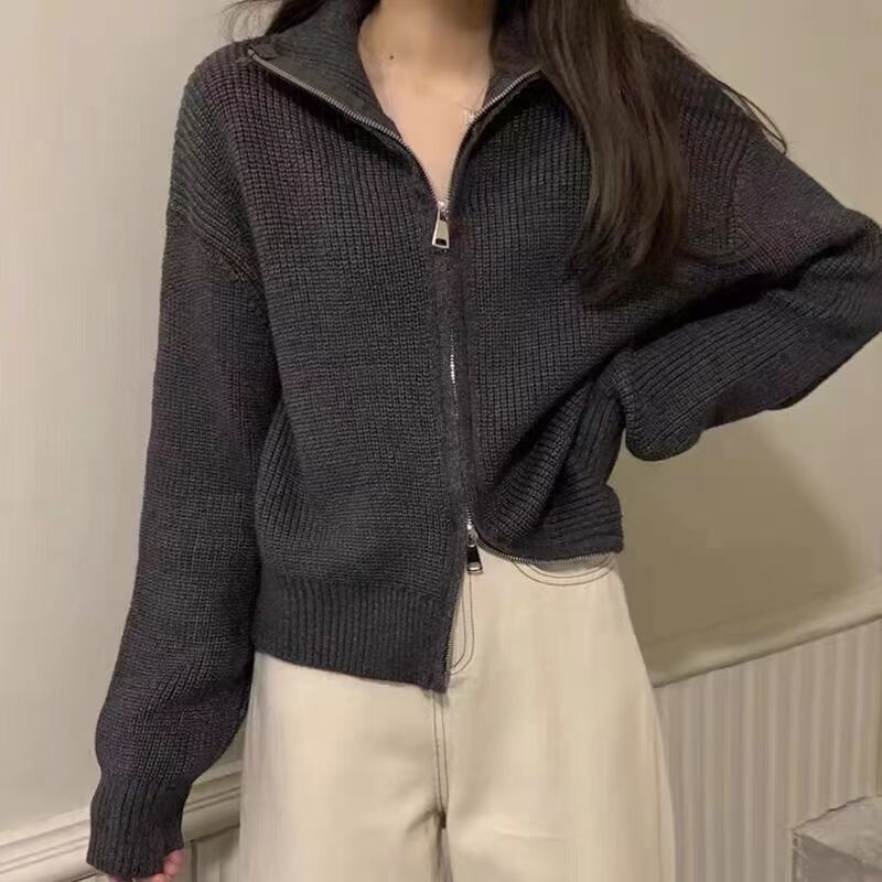 ハイネック ダブルジップニット AJ1477-B04