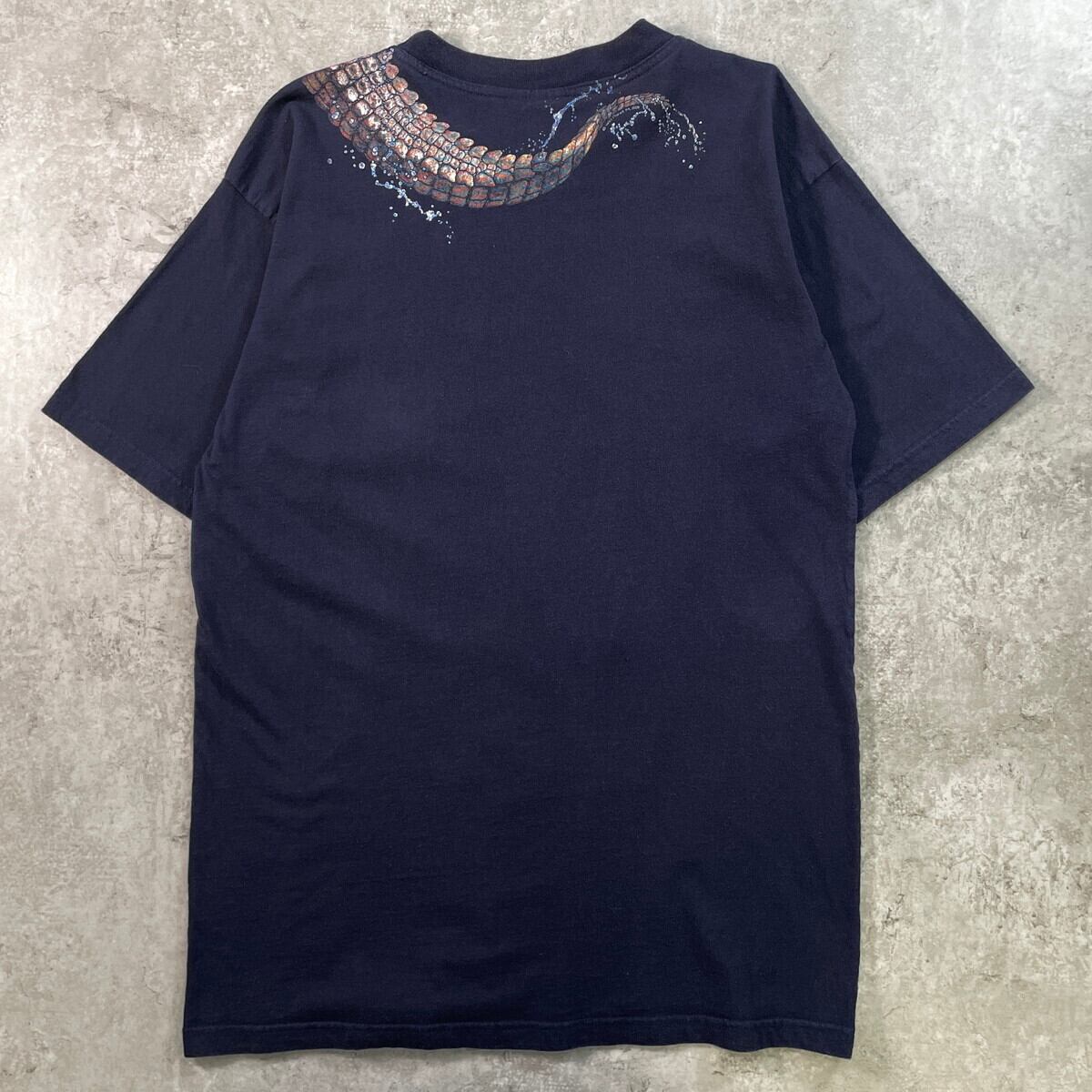 00年代 WILD PLANET クロコダイル アニマルプリントTシャツ メンズL