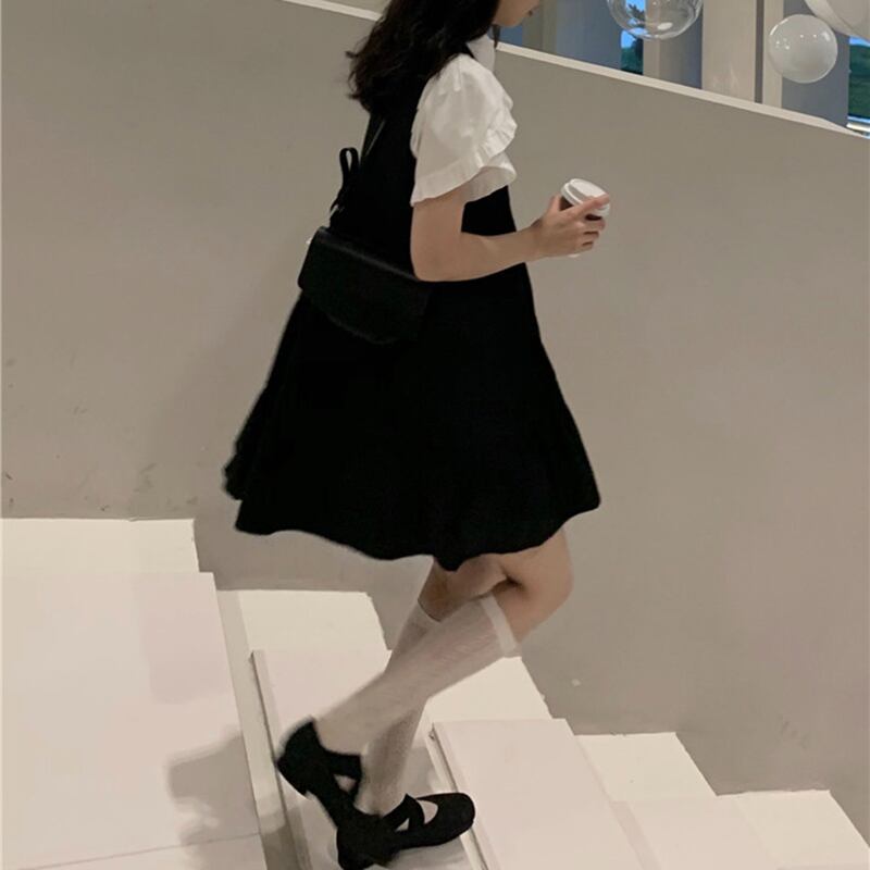 ドレス サマーホワイトシャツ スカート 大人ガーリー スウィート キュート カジュアル 夏物 パニエ ペチコート 萌量不足51413753722