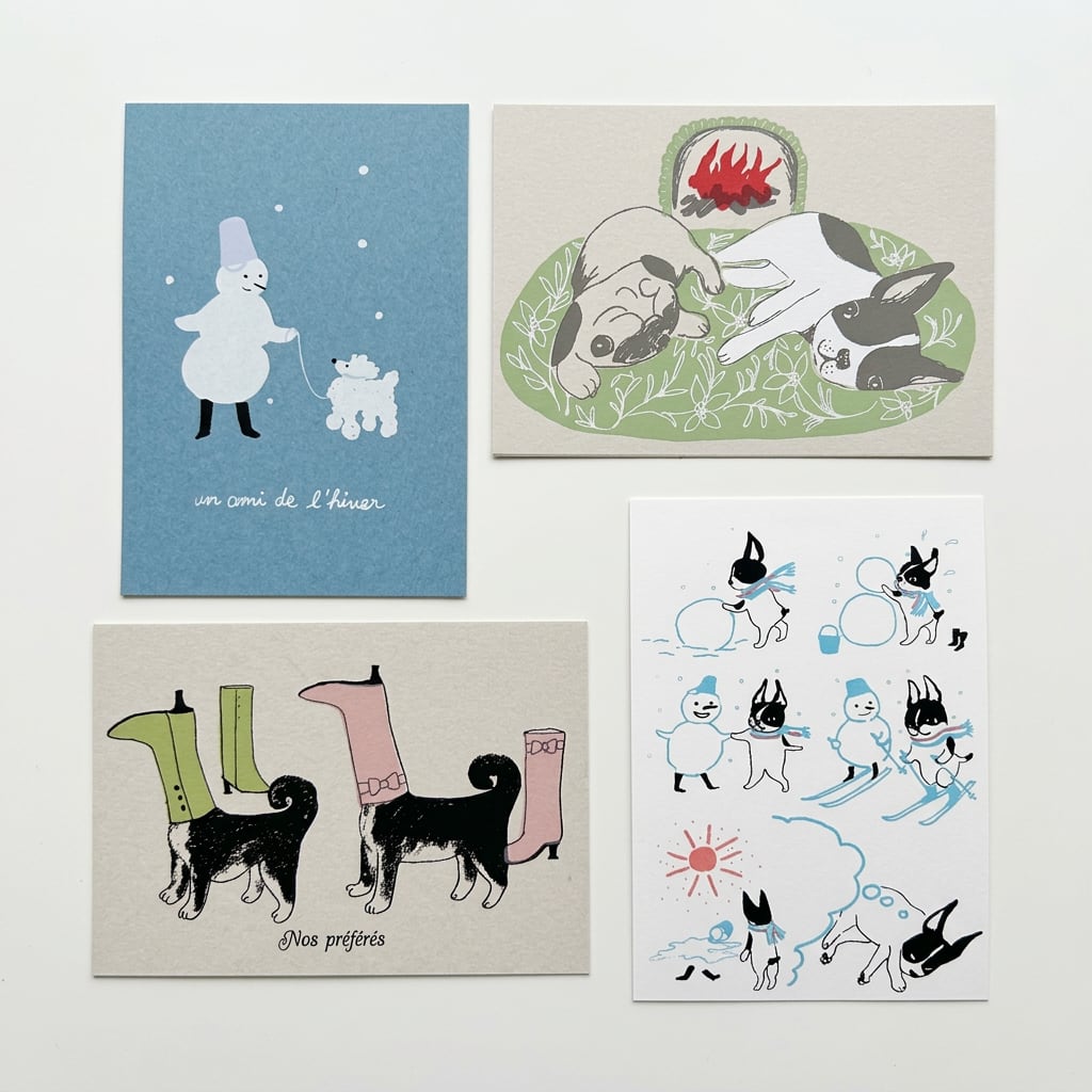 犬たちの冬*postcard SET