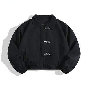 Minimalist Utility Jacket Workwear Coat with Metal Buckle(FD254)